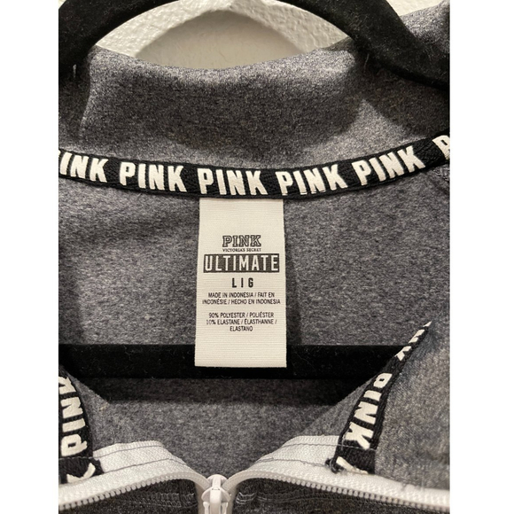 PINK Ultimate Quarter Zip Grey Sweatshirt - Picture 2 of 3